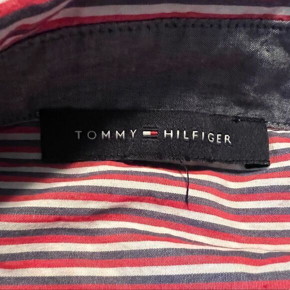 Tommy Hilfiger striped 1/4 button  top - Picture 9 of 12
